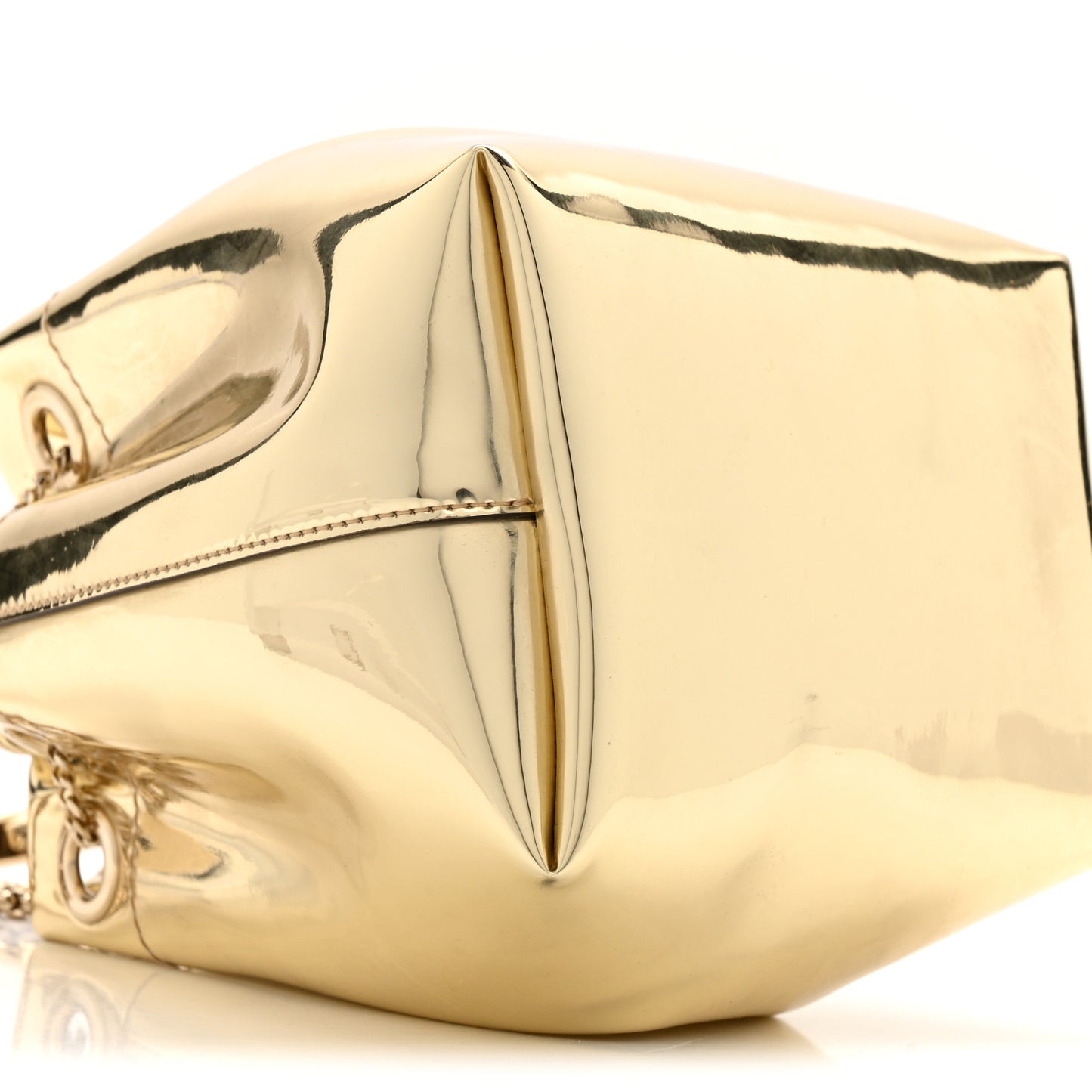 Metallic Patent Bon Bon Bag Gold