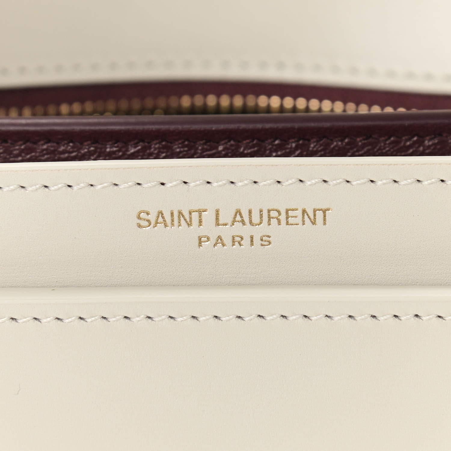 Saint Laurent Smooth Calfskin Monogram Cassandra Clasp Bag Crema Soft 7 of 13