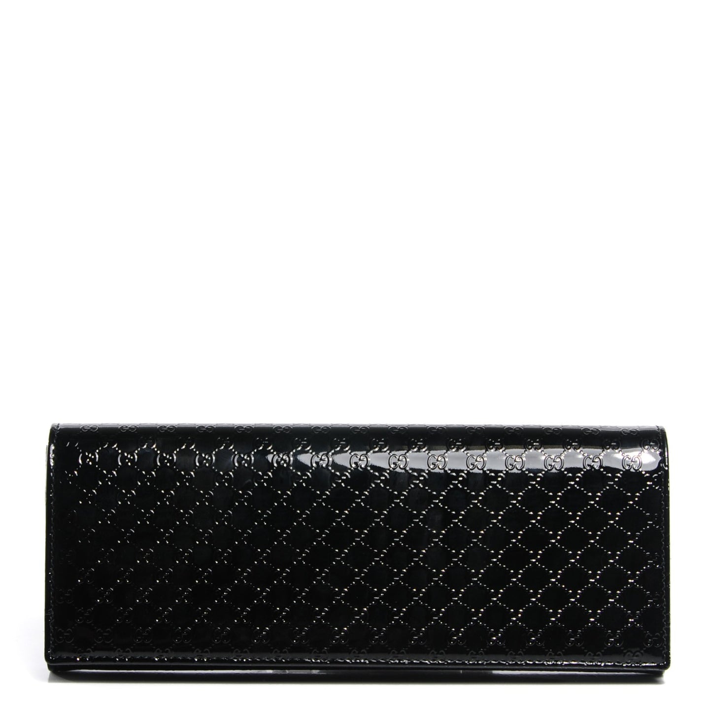 Patent Microguccissima Small Broadway Clutch Black