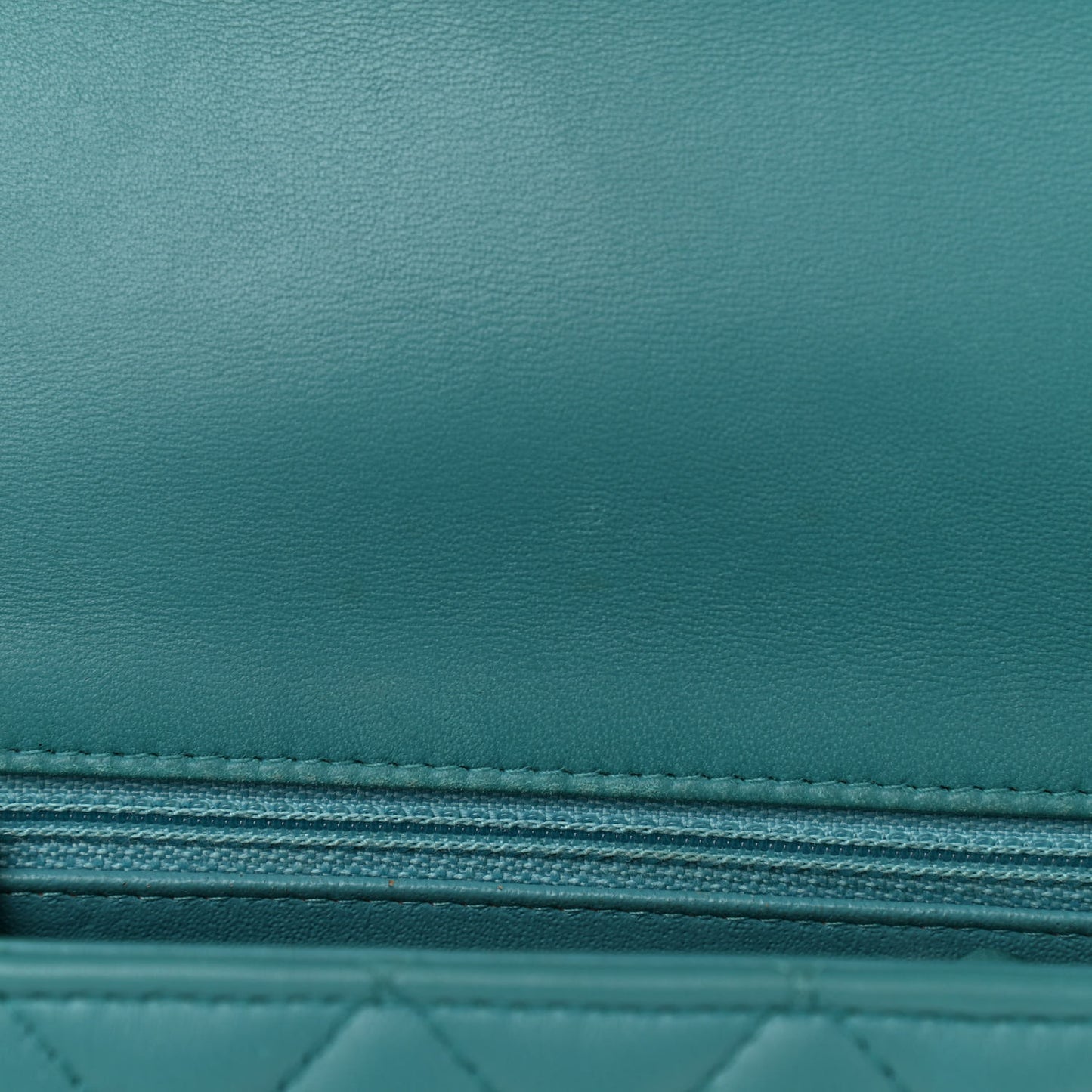 Lambskin Quilted Mini Rectangular Flap Turquoise