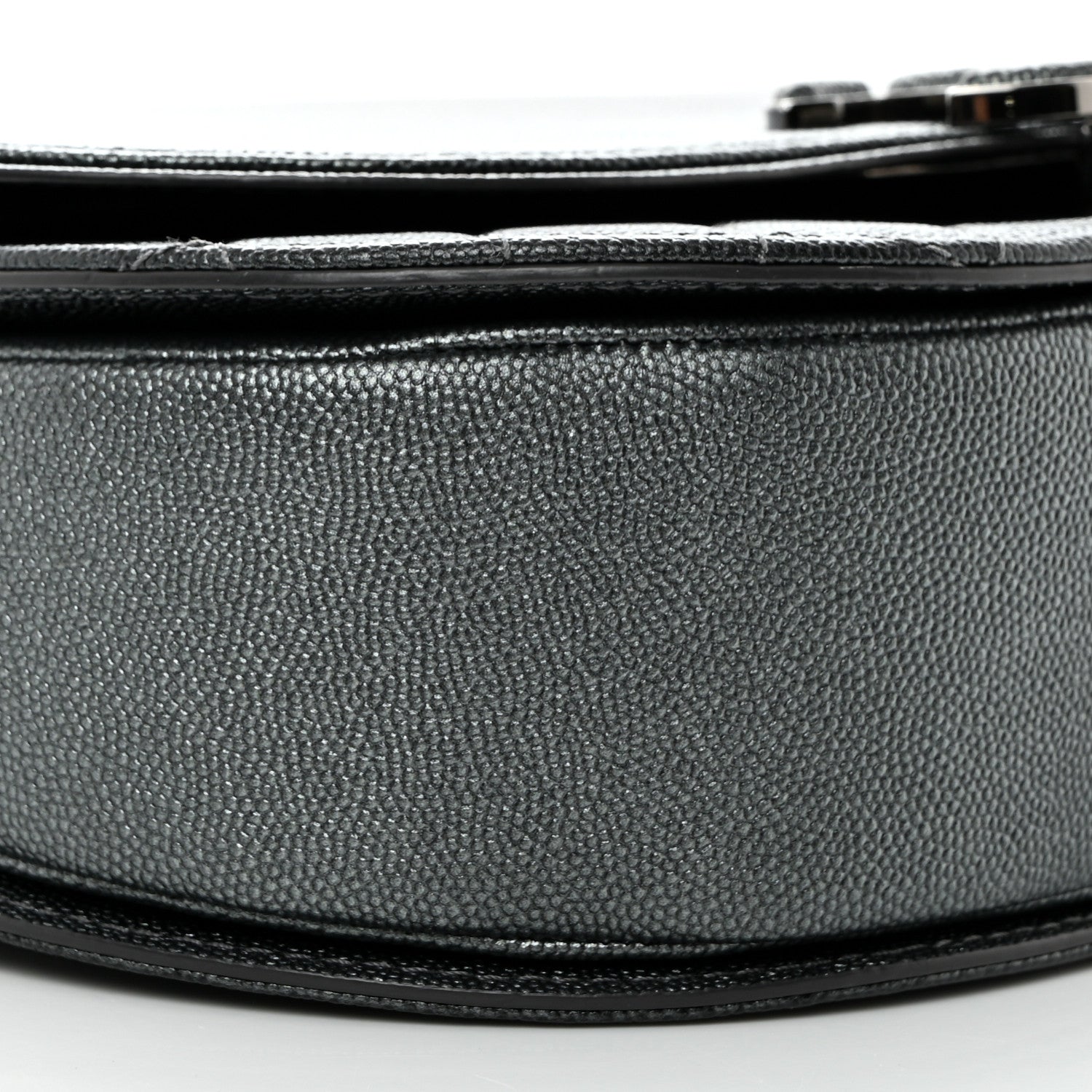 Chanel Metallic Caviar Quilted Medium Coco Curve Messenger Flap Black Ruthenium 9 of 10