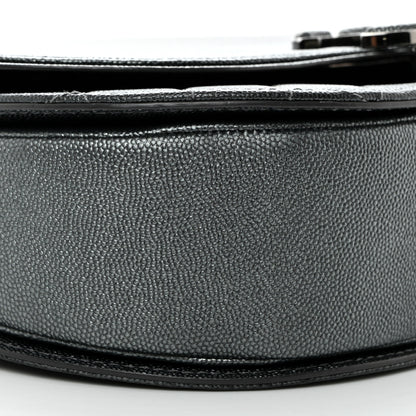 Chanel Metallic Caviar Quilted Medium Coco Curve Messenger Flap Black Ruthenium 9 of 10