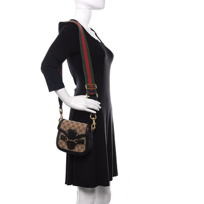 Gucci Monogram Small Lady Web Shoulder Bag Beige Black 2 of 11