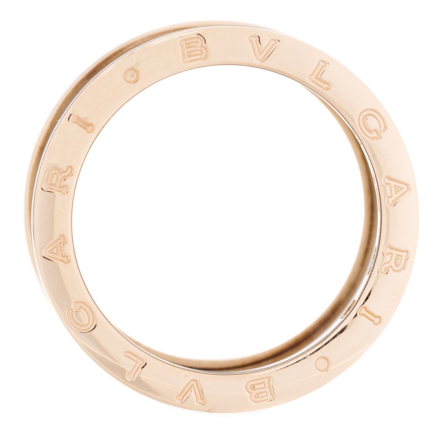18K Rose Gold Black Ceramic B.Zero1 Four-Band Ring 65 11