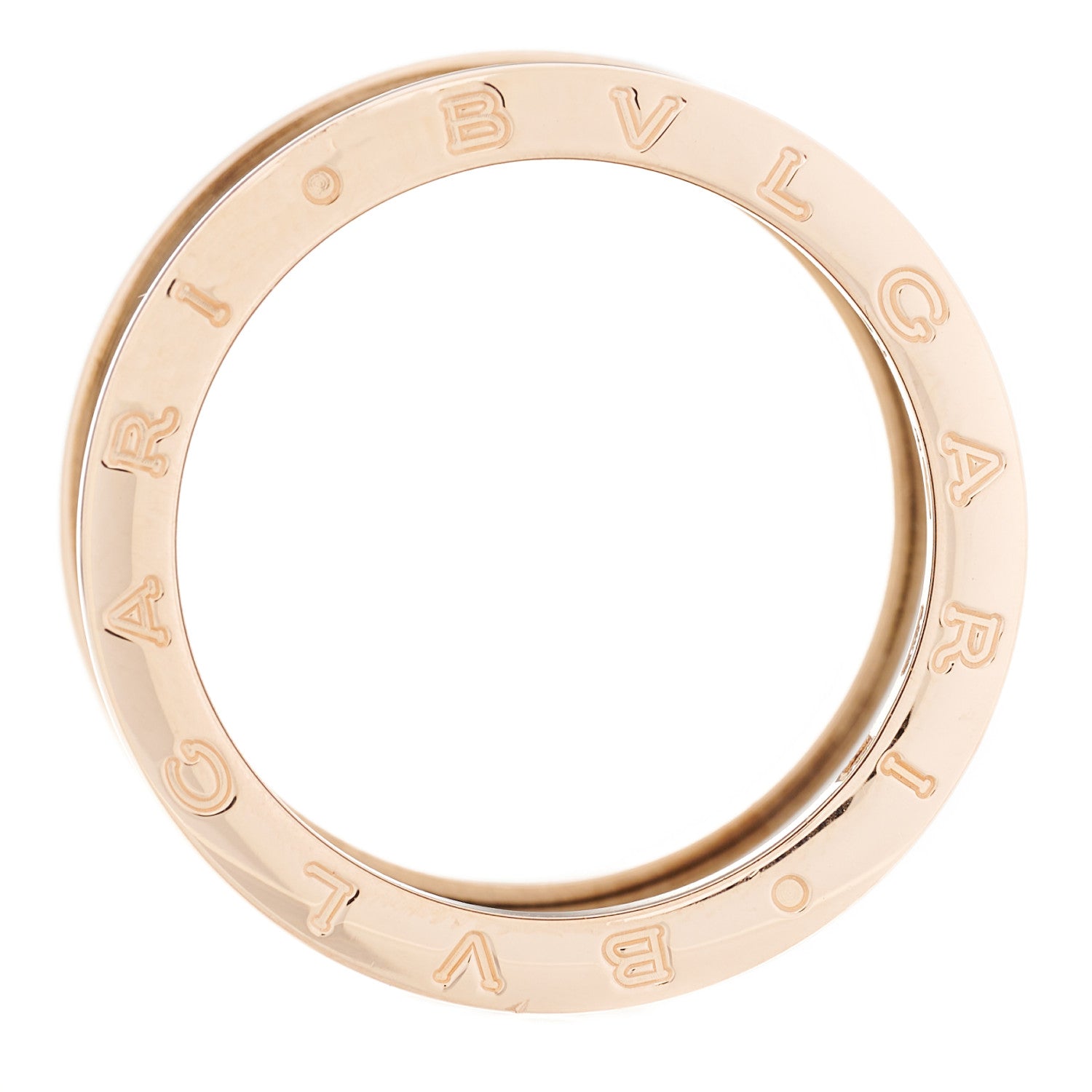 Bulgari 18K Rose Gold Black Ceramic B.Zero1 Four-Band Ring 65 11 4 of 7