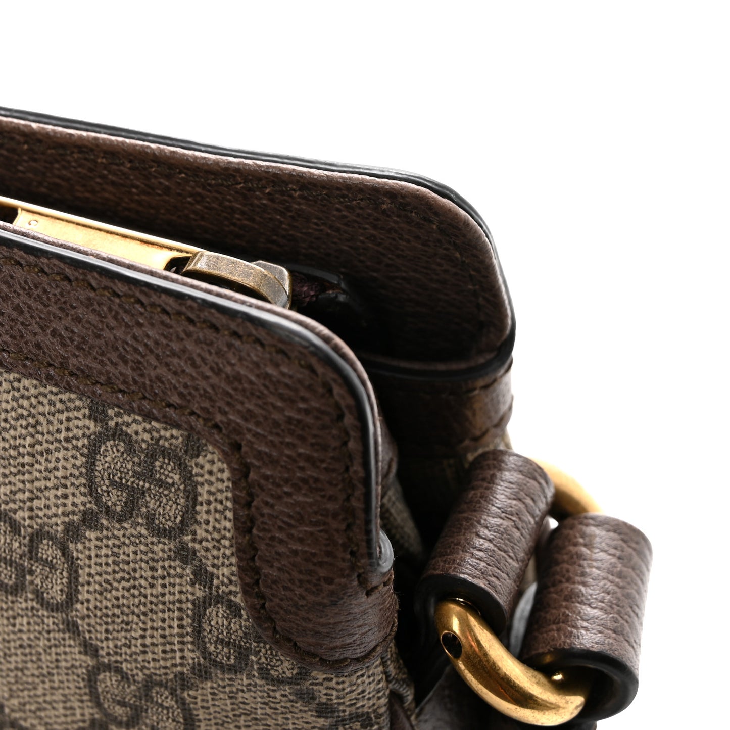 GG Supreme Monogram Web Medium Ophidia Shoulder Bag Beige New Acero