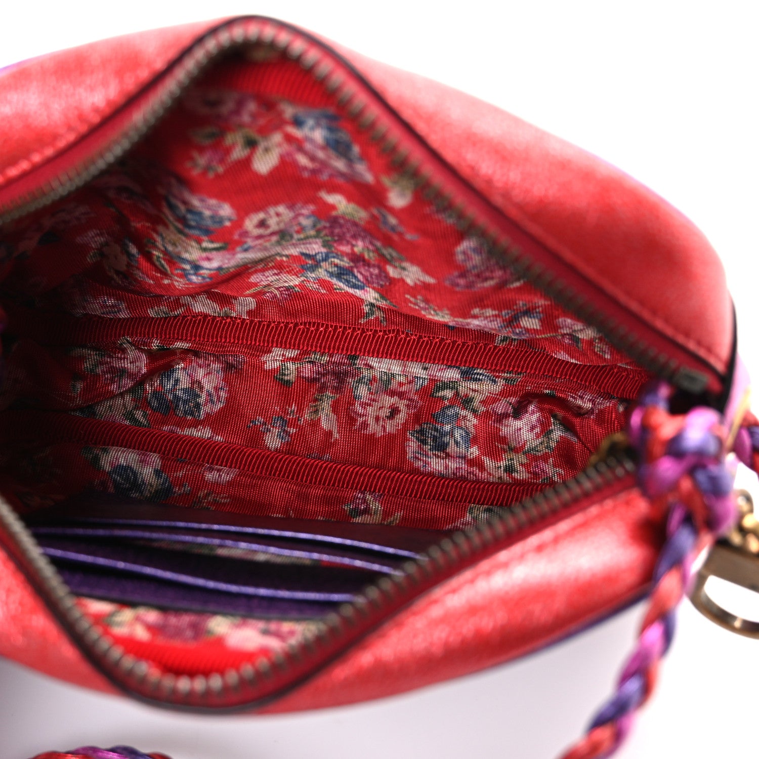 Gucci Laminated Nappa Trapuntata Mini Zumi Shoulder Bag Rosso Fuxia Bizantin 5 of 10