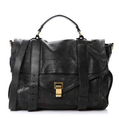 Proenza Schouler Lambskin Medium PS1 Satchel Black 1 of 12