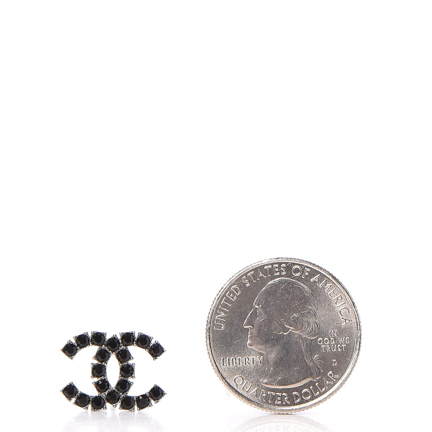 Ruthenium Crystal CC Earrings Black