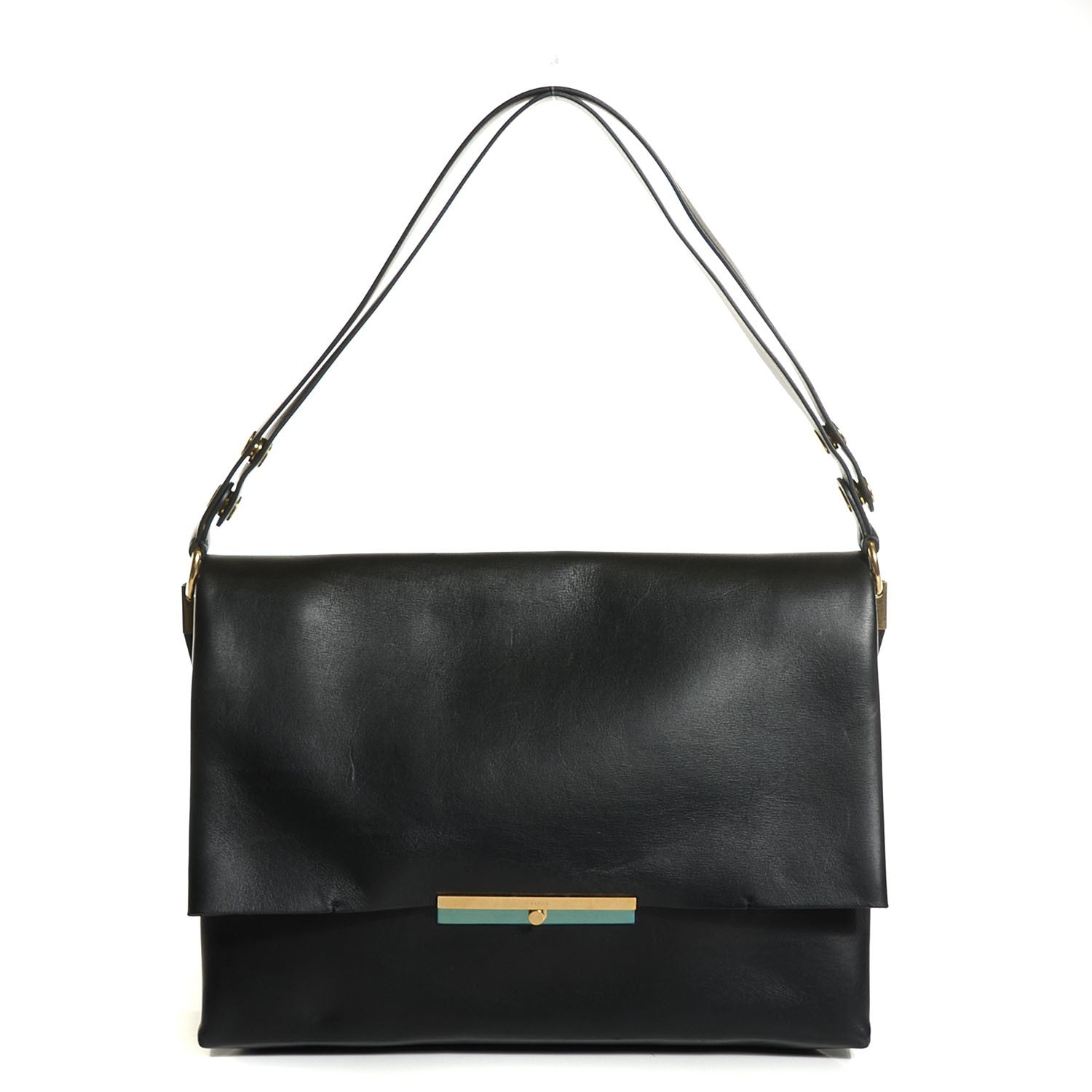 Celine Calfskin Blade Flap Black 1 of 8