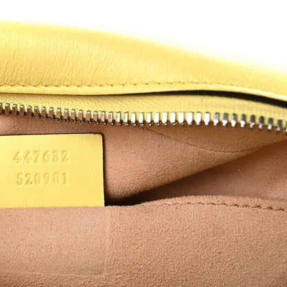 Gucci Calfskin Matelasse Small GG Marmont Chain Shoulder Bag Banana 7 of 10