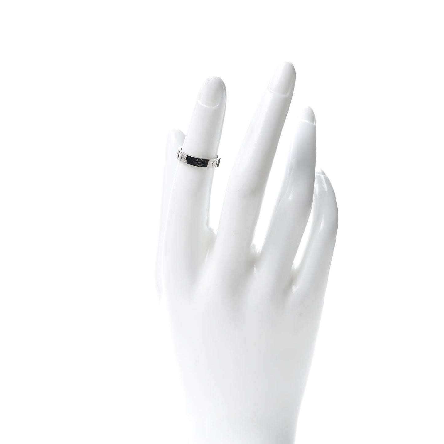 18K White Gold 3.5mm LOVE Wedding Band Ring 47 4