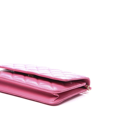 Chanel Caviar Quilted Wallet on Chain WOC Pink 6 of 11