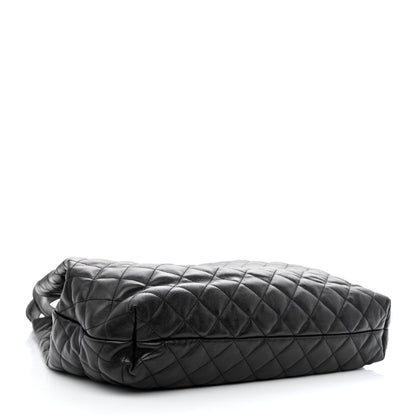 Saint Laurent Lambskin Quilted Maxi Icare Shopping Tote Black 6 of 13