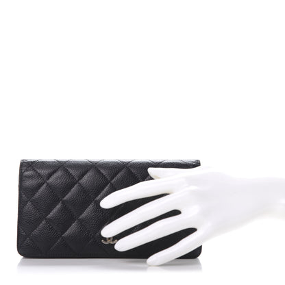 Chanel Caviar Quilted Yen Wallet Black 2 of 18