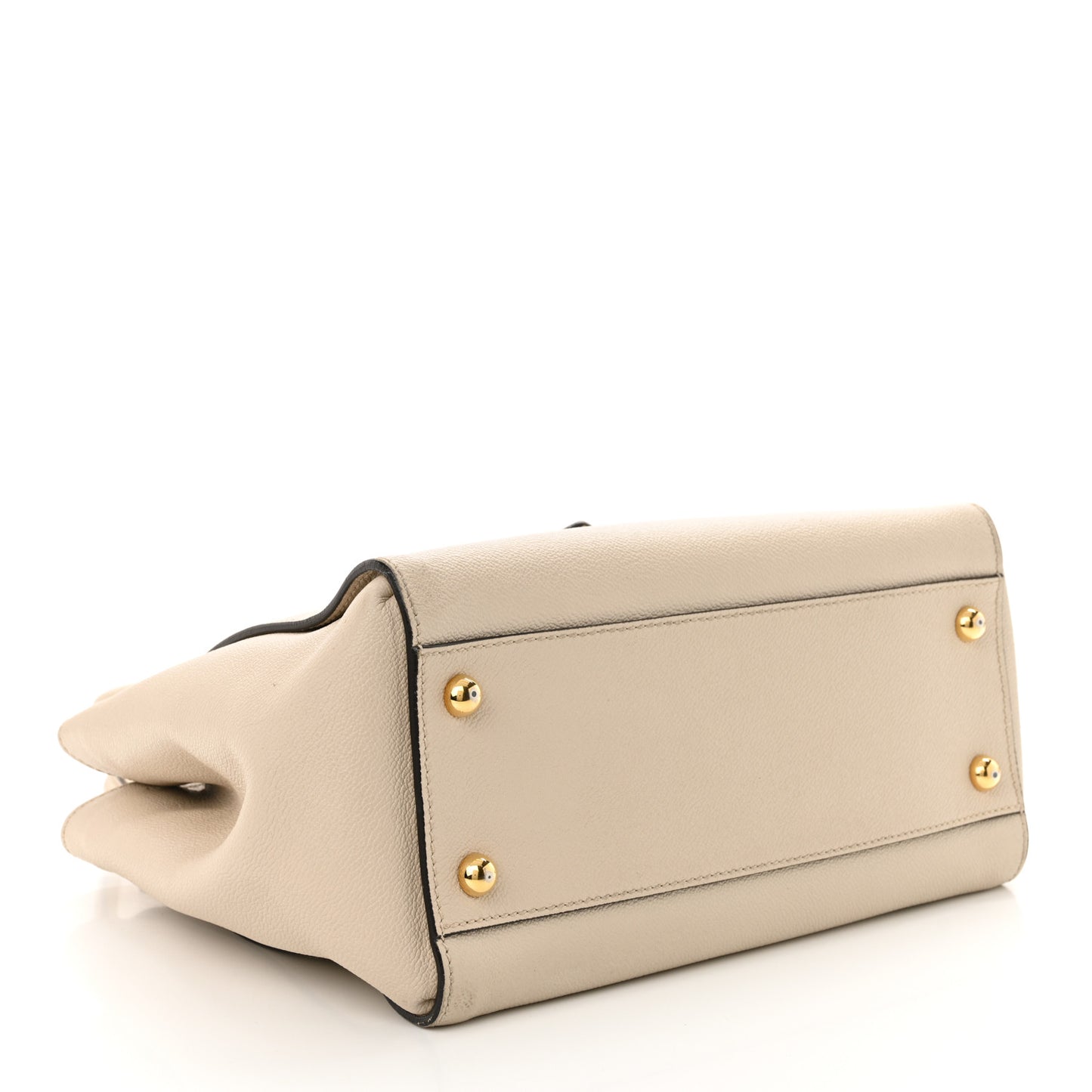 Soft Grain Calfskin Medium Buckle Tote Limestone