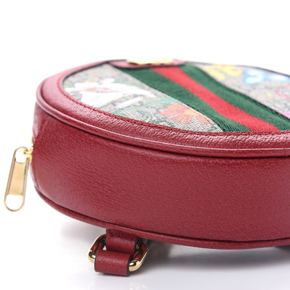 Gucci GG Supreme Monogram Web Flora Mini Ophidia Round Backpack Red 7 of 8