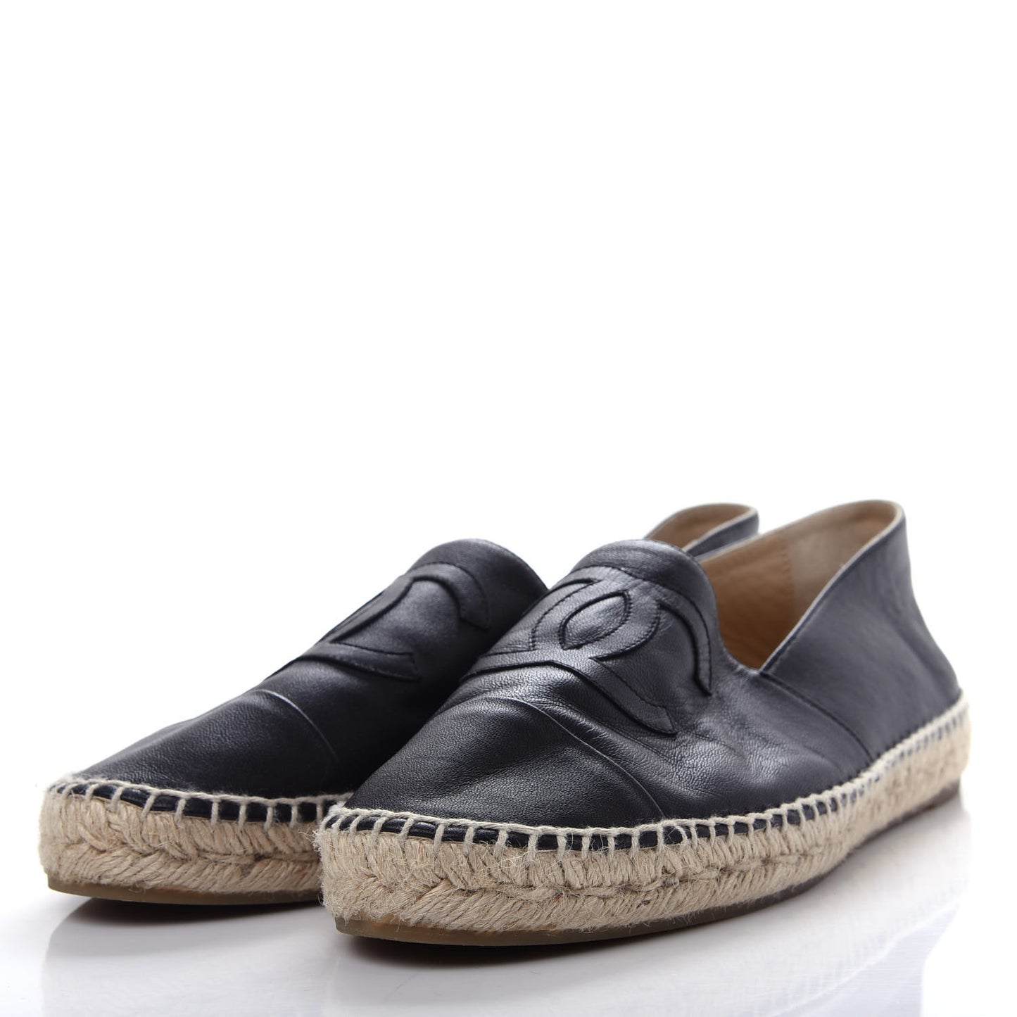 Lambskin CC Espadrilles 42 Black