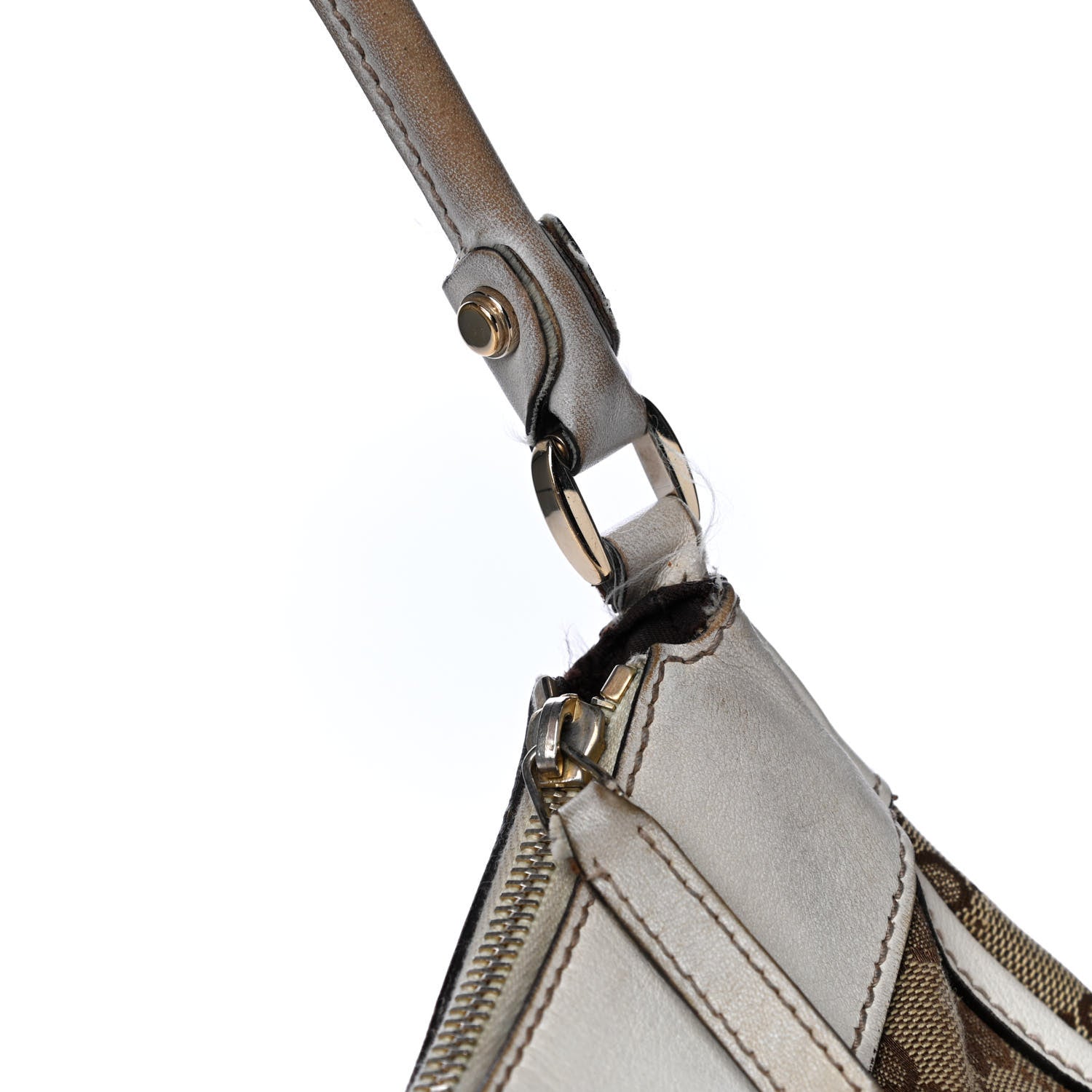 Gucci Monogram Large D Gold Hobo Off White 6 of 8