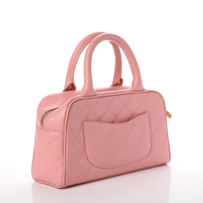 Chanel Caviar Quilted Small Bowler Pink 3 of 15