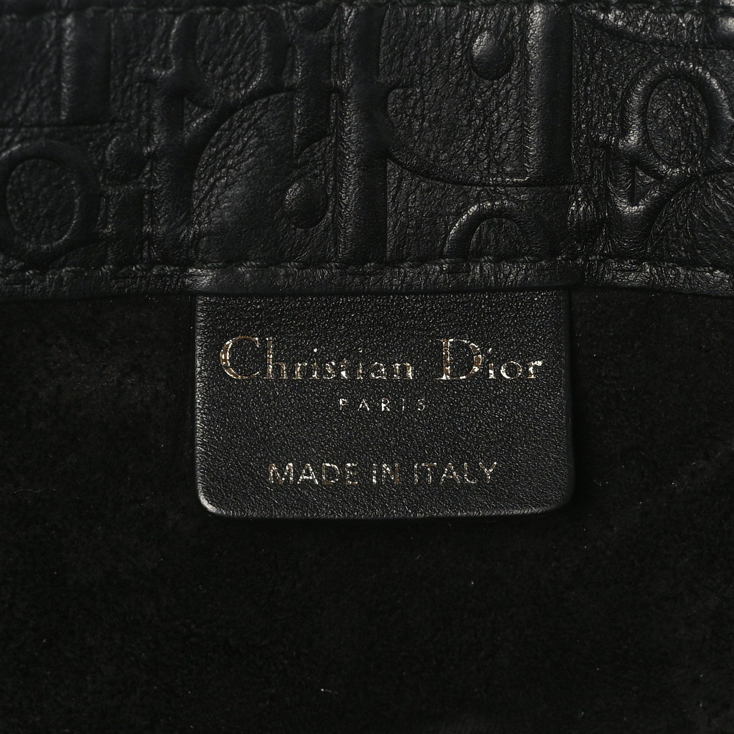 Christian Dior Oblique Calfskin Embossed Large Book Tote Black 6 of 11
