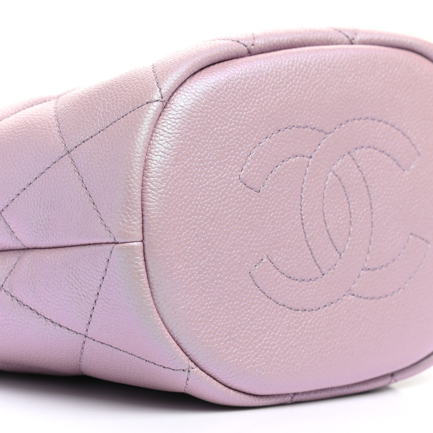 Chanel Iridescent Caviar Quilted My Perfect CC Bucket Drawstring Bag Pink 9 of 11