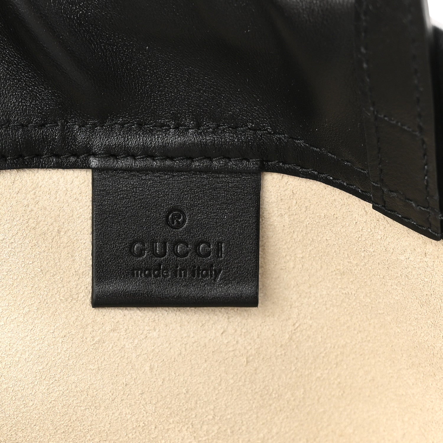Gucci Calfskin Logo Drawstring Backpack Mystic White 6 of 10