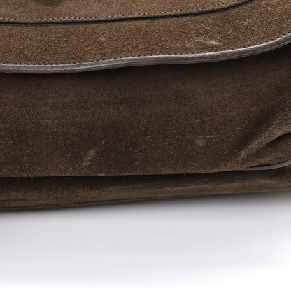 Gucci Suede Medium 1973 Top Handle Satchel Olive 15 of 19