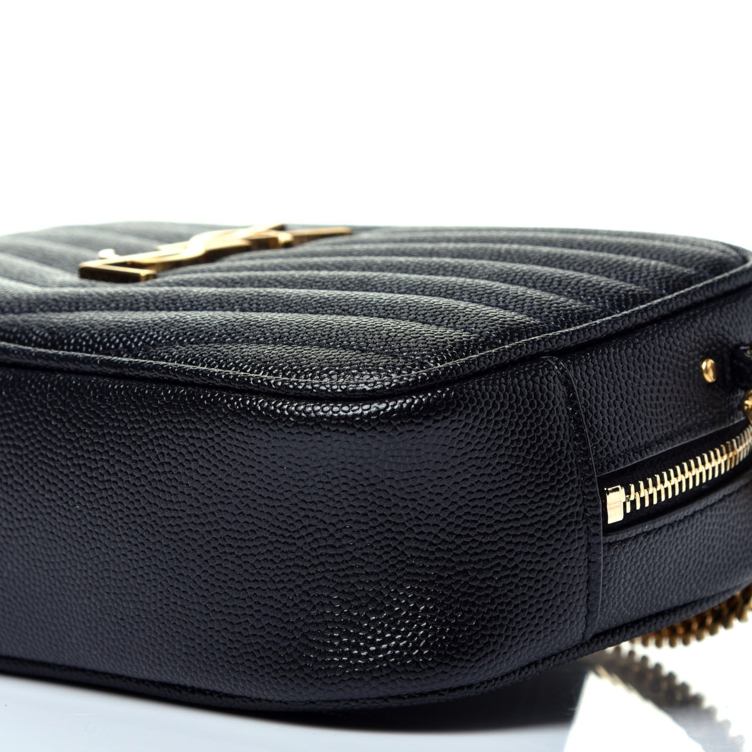 Saint Laurent Grain De Poudre Matelasse Monogram Mini Lou Camera Bag Black 9 of 9