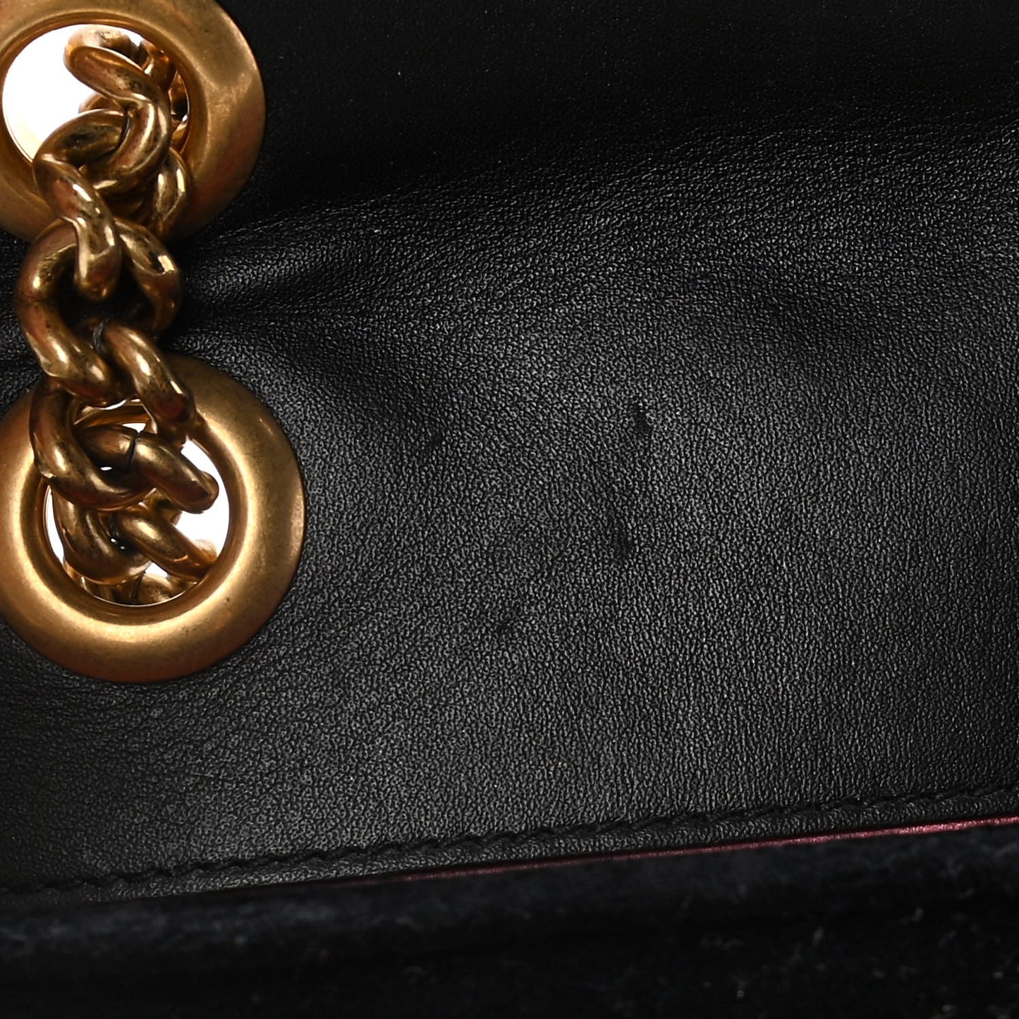Velvet Matelasse Mini GG Marmont Shoulder Bag Black