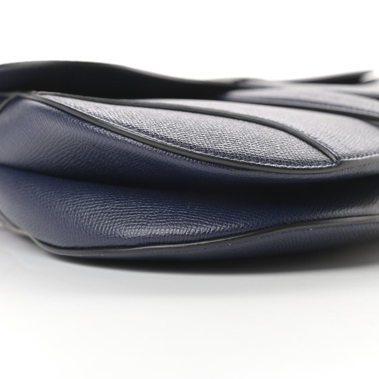 Grained Calfskin Saddle Bag Navy