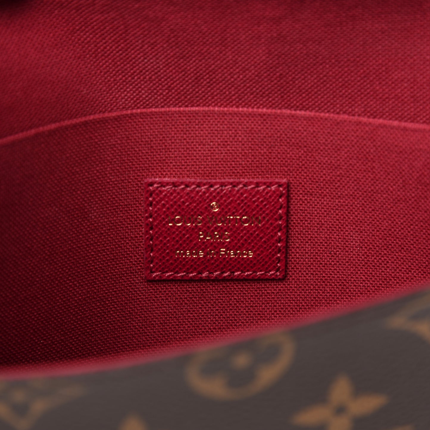 Monogram Pochette Felicie Chain Wallet Fuchsia