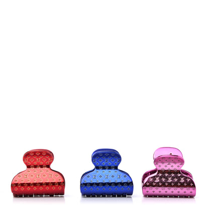 Louis Vuitton Metallic Monogram Gradient Hair Accessories Blue Pink Red 1 of 4