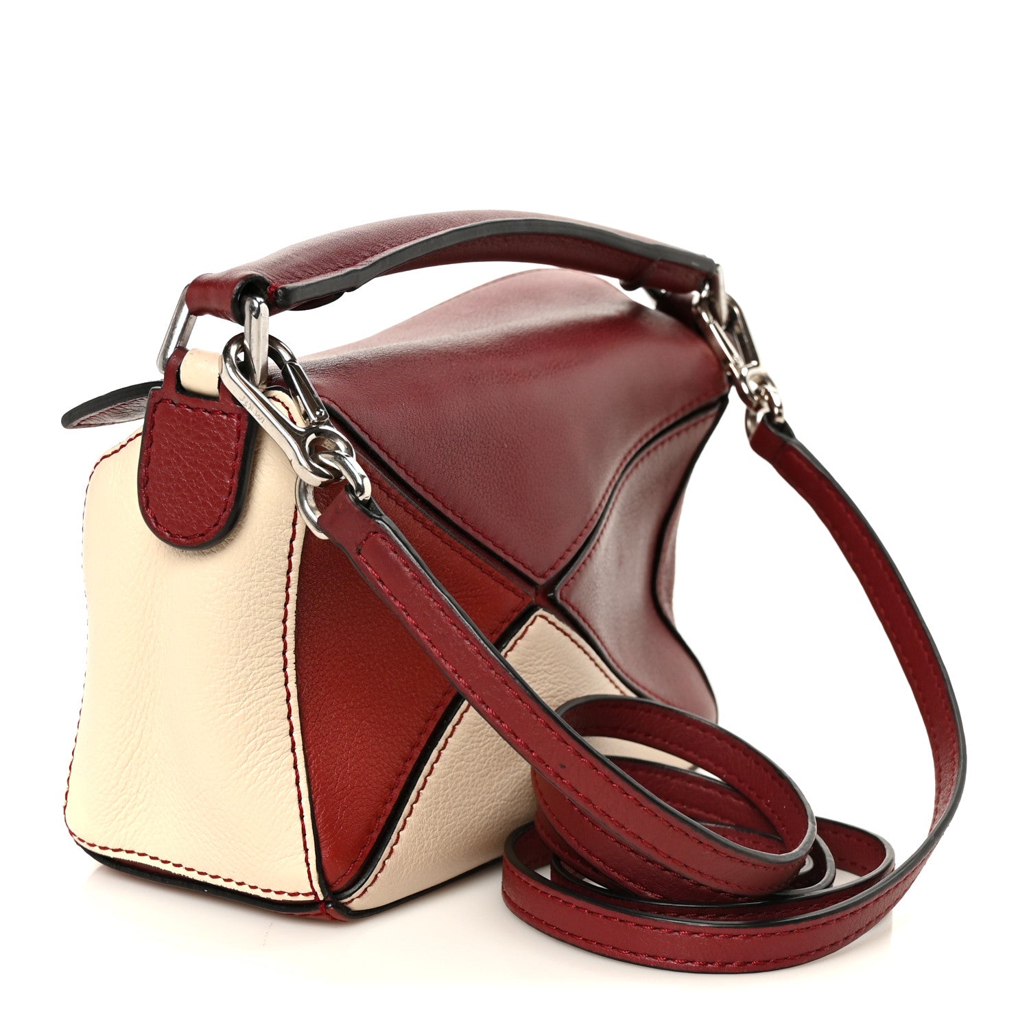 Loewe Calfskin Mini Puzzle Bag Wine Garnet 3 of 12