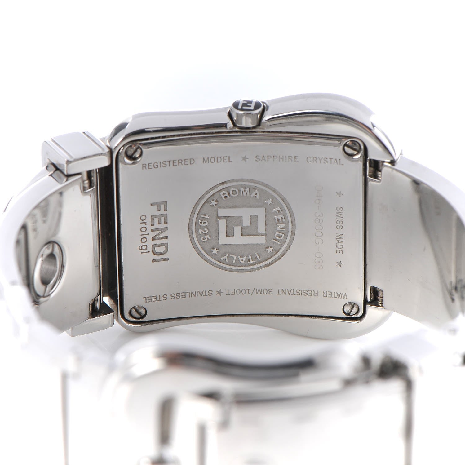 Fendi Stainless Steel 33mm Buckle Quartz Watch Black 5 of 7