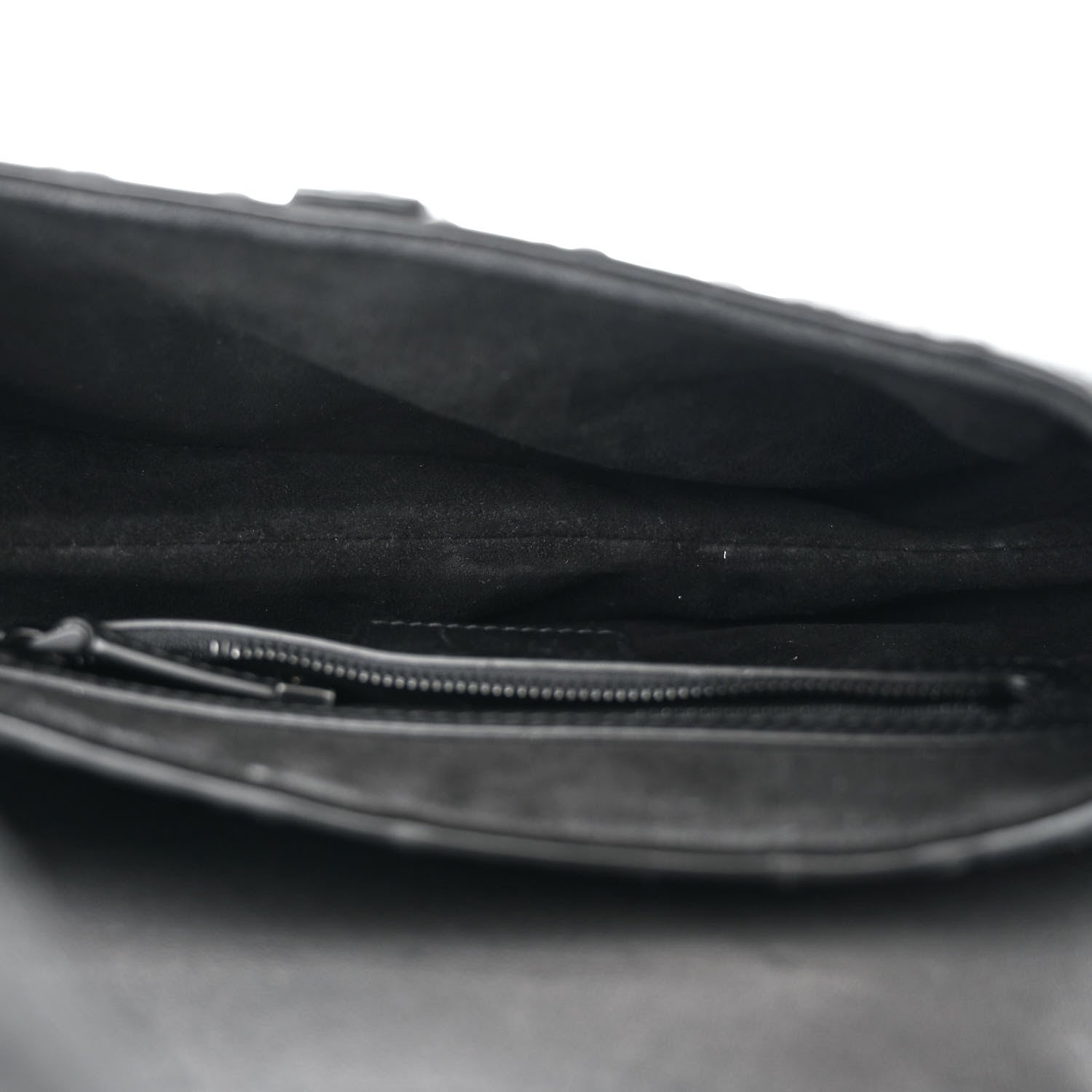 Christian Dior Calfskin Embossed Oblique Saddle Bag Black 5 of 10