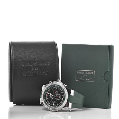 Breitling Stainless Steel Rubber 49mm Bentley GMT Chronograph Automatic Watch Green A47362 9 of 9