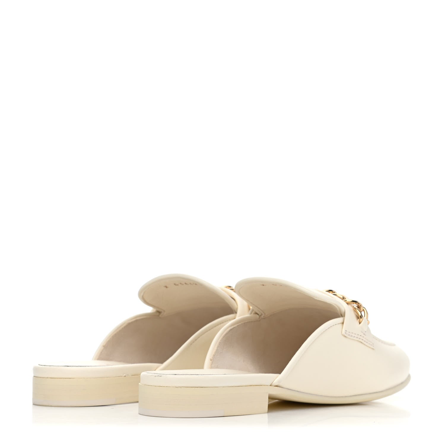 Chanel Lambskin Chain CC Mules 37 Ivory 3 of 4