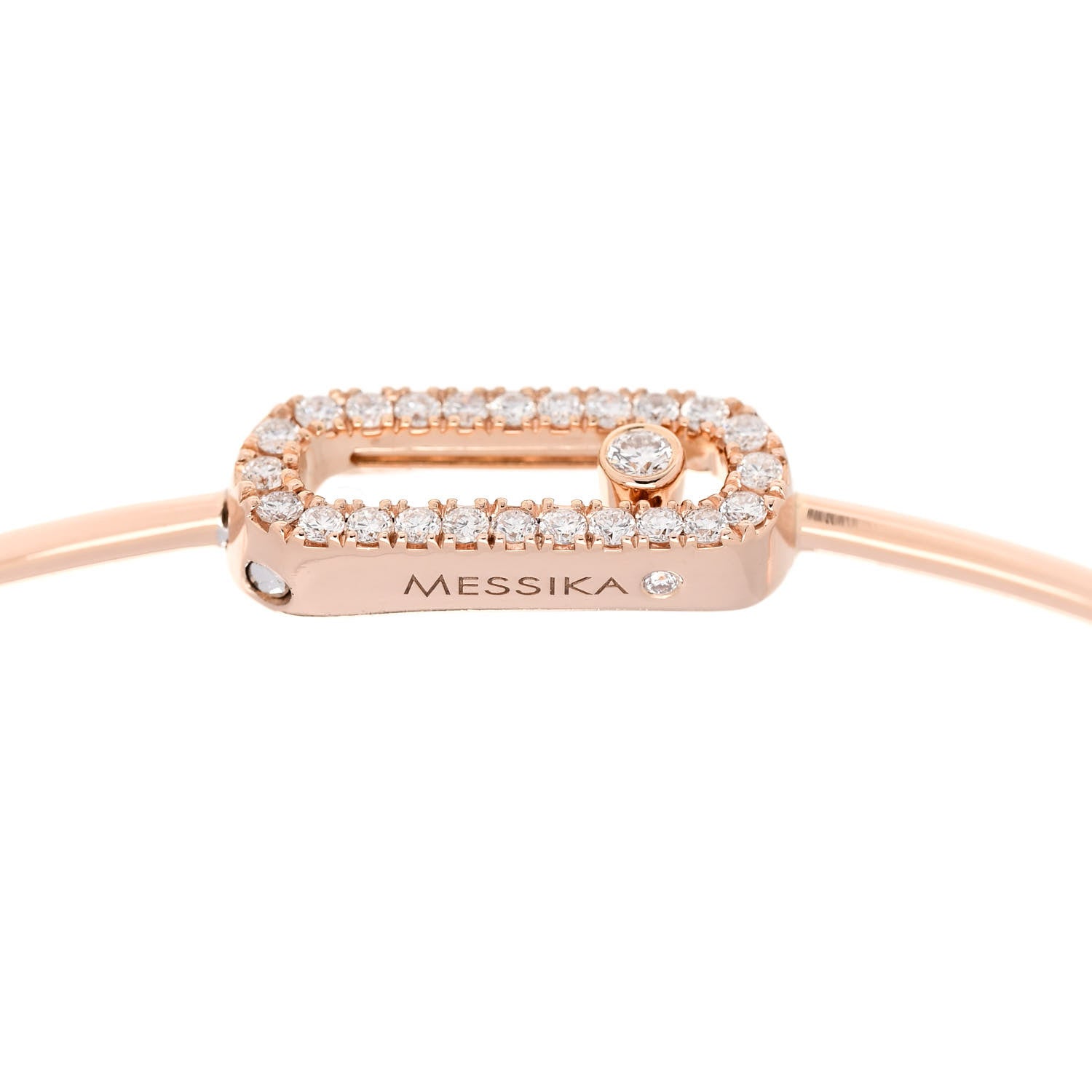 Messika 18K Rose Gold Diamond Thin Move Bangle Bracelet 4 of 4