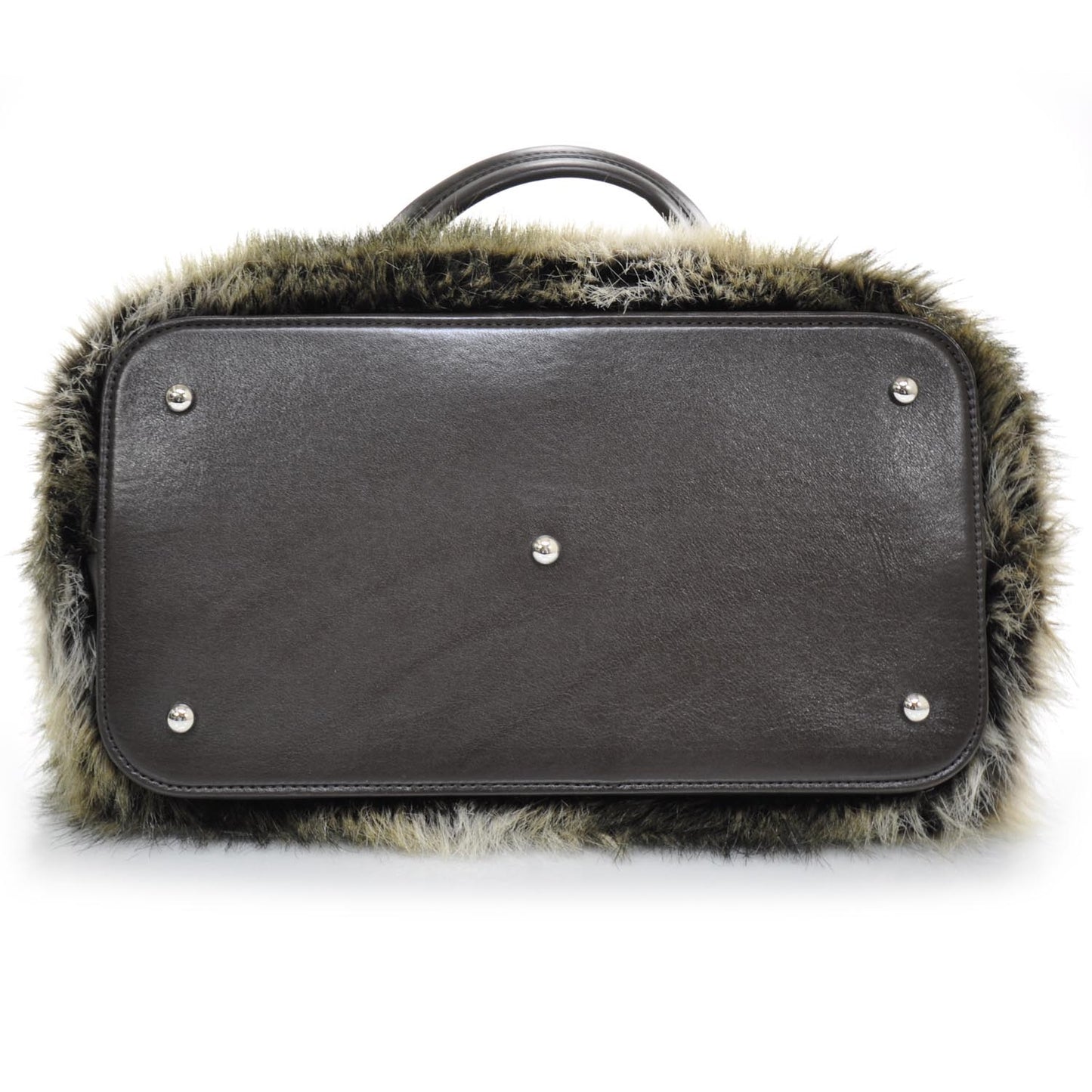 Quilted Lambskin Fantasy Fur Shopper Tote