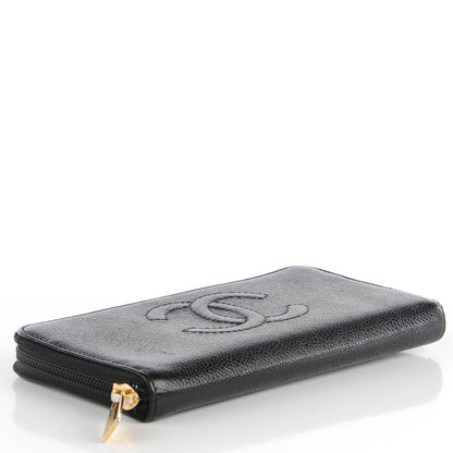 Chanel Caviar Large Timeless CC Zip Around Wallet Black 4 of 8
