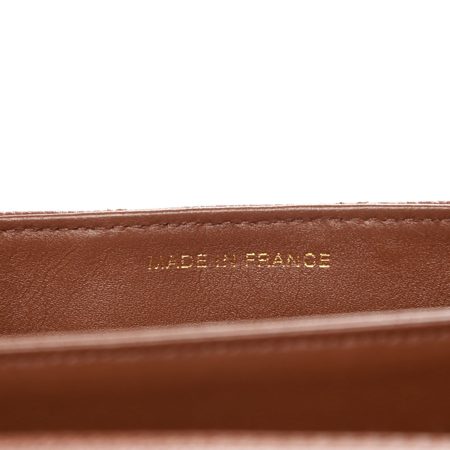 Caviar Quilted Flap Shoulder Bag Light Brown