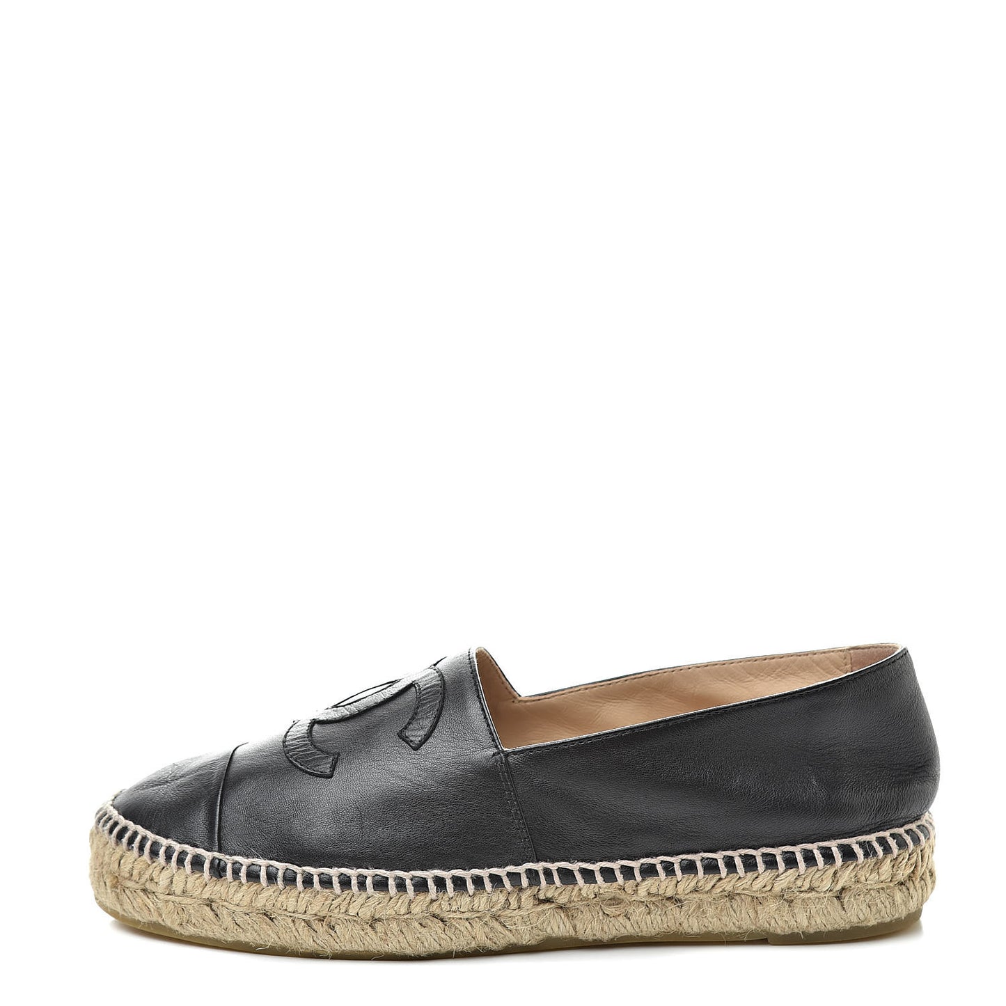 Lambskin CC Espadrilles 36 Black