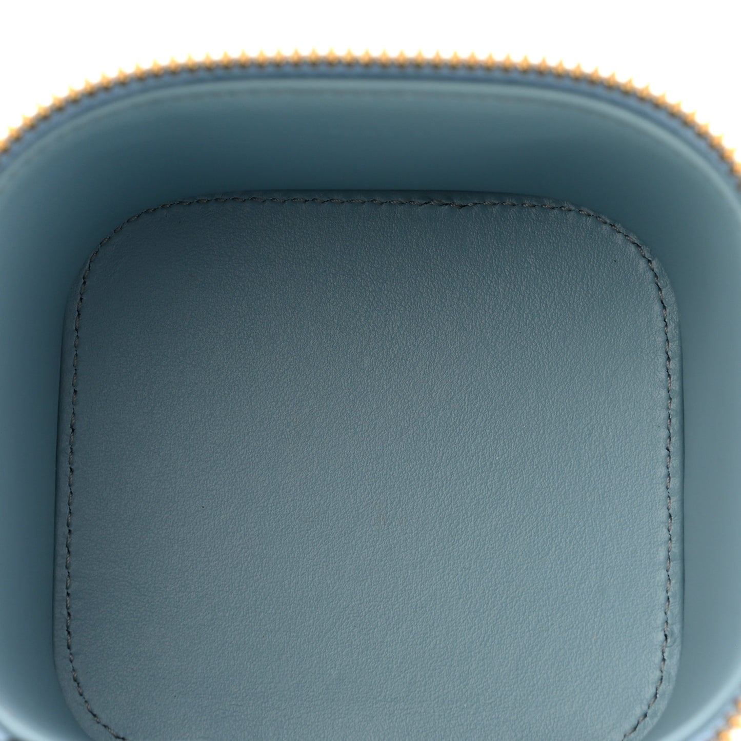 Smooth Calfskin Cuir Triomphe Mini Vanity Case California Blue