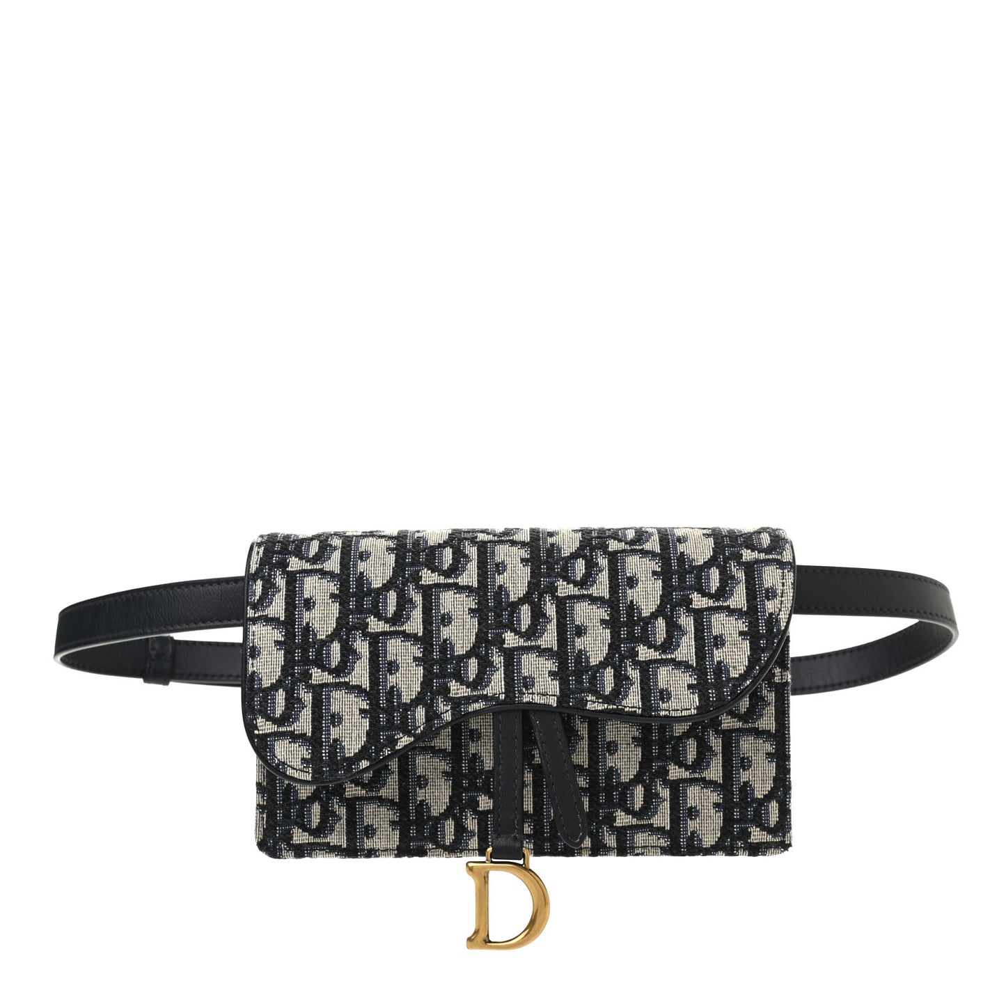 Oblique Saddle Belt Bag Blue