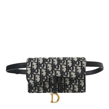 Christian Dior Oblique Saddle Belt Bag Blue 1 of 11