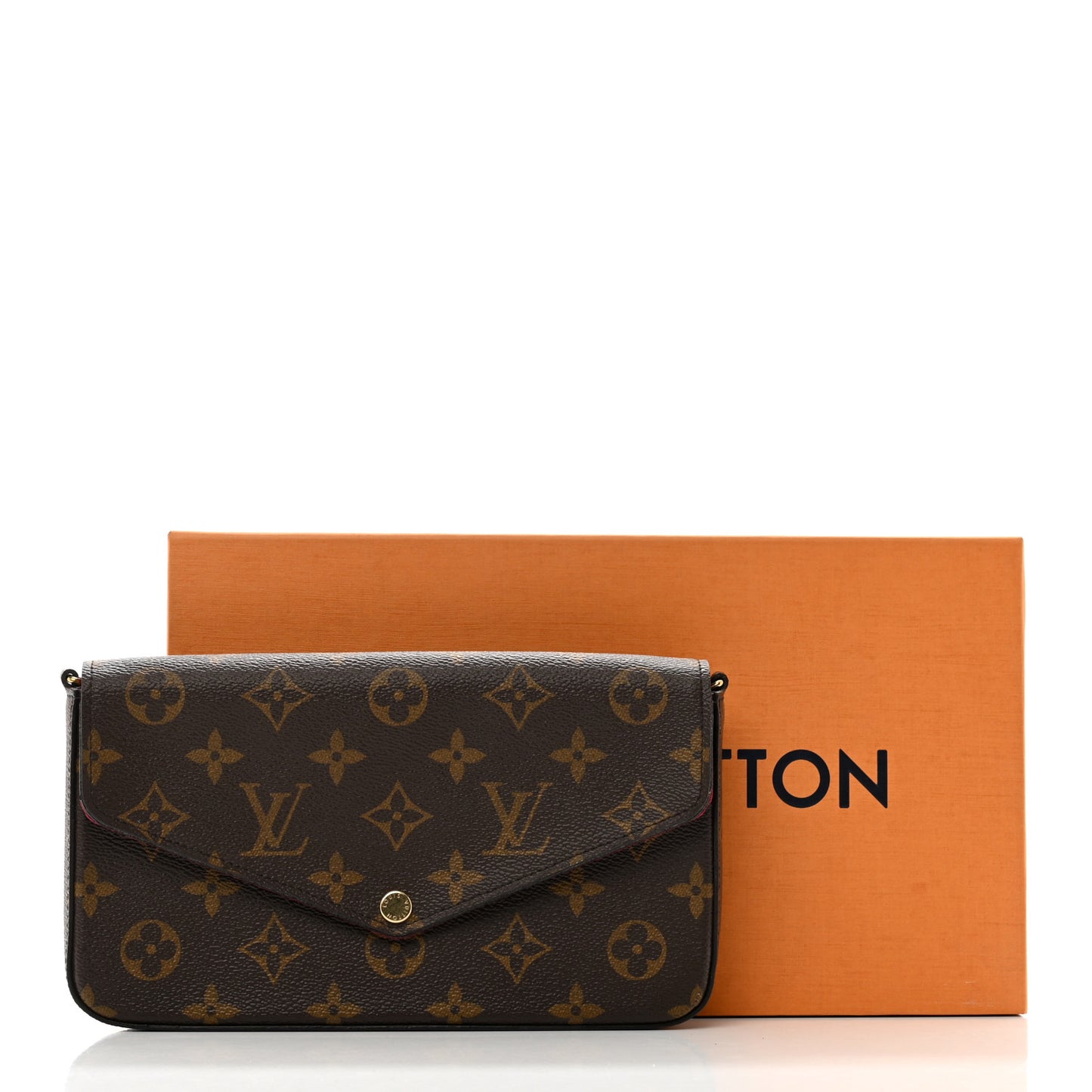 Monogram Pochette Felicie Chain Wallet Fuchsia