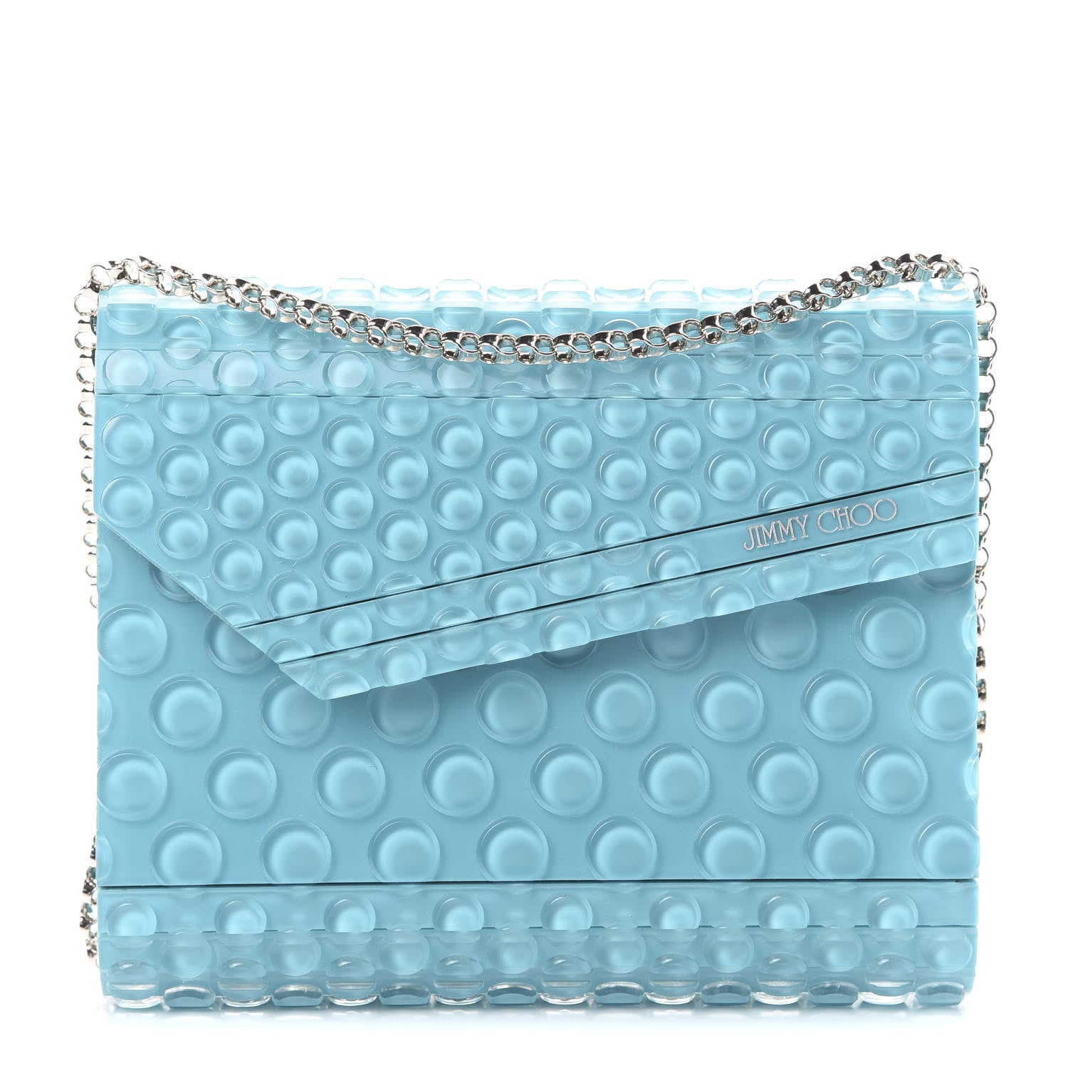 Jimmy Choo Acrylic Bubblewrap Candy Clutch Malibu 1 of 11