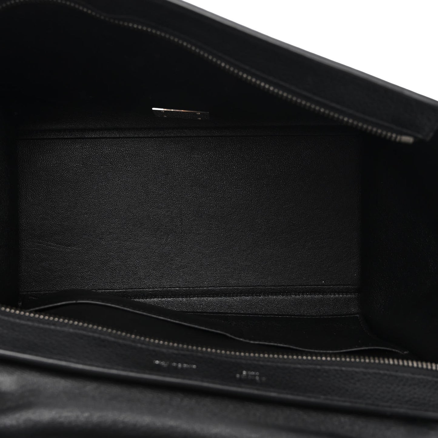 Drummed Calfskin Suede Small Trapeze Black