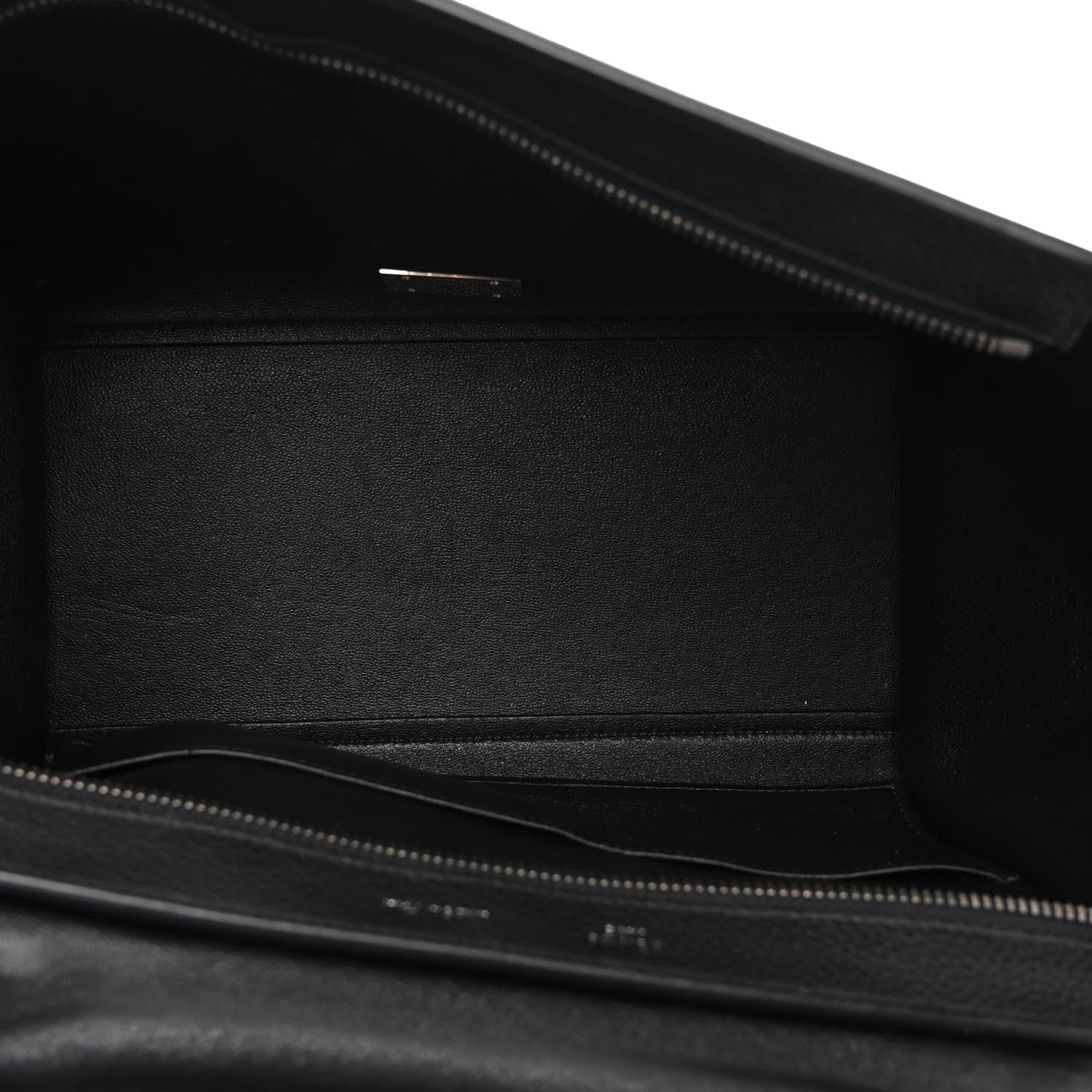 Celine Drummed Calfskin Suede Small Trapeze Black 5 of 10